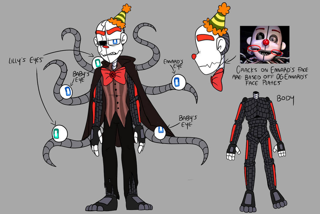 Ennard Concept Design Sl Am Fnaf Au By Grimbear0 by GrimBear01Reupload ...