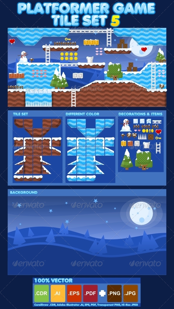 Snowy Winter - Game Tileset