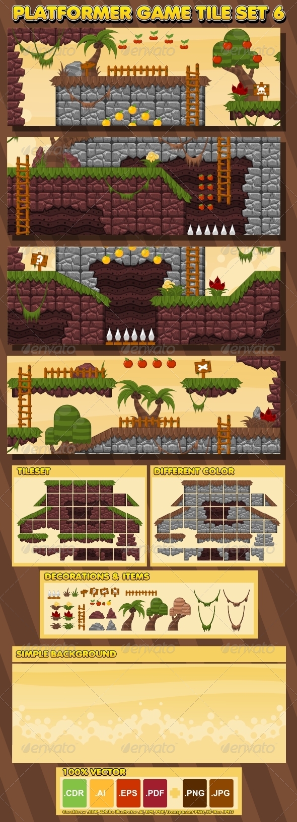 Dawn of the Jungle - Game Tileset