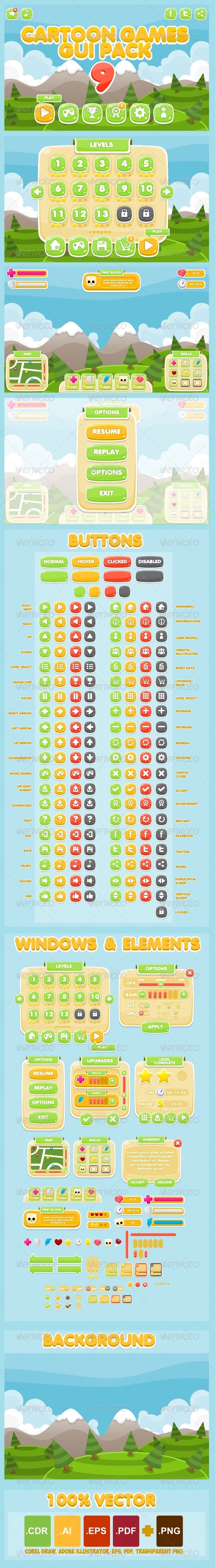 Cartoon Games GUI Pack 9 by pzUH on DeviantArt Cartoon Games GUI Pack 9 by pzUH on DeviantArt