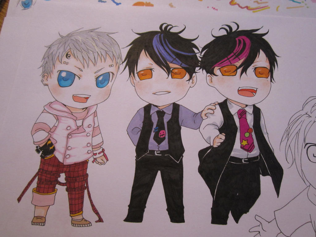 Baka Coloring Chibi Baka Trio Coloring by HanaKyuuri on DeviantArt