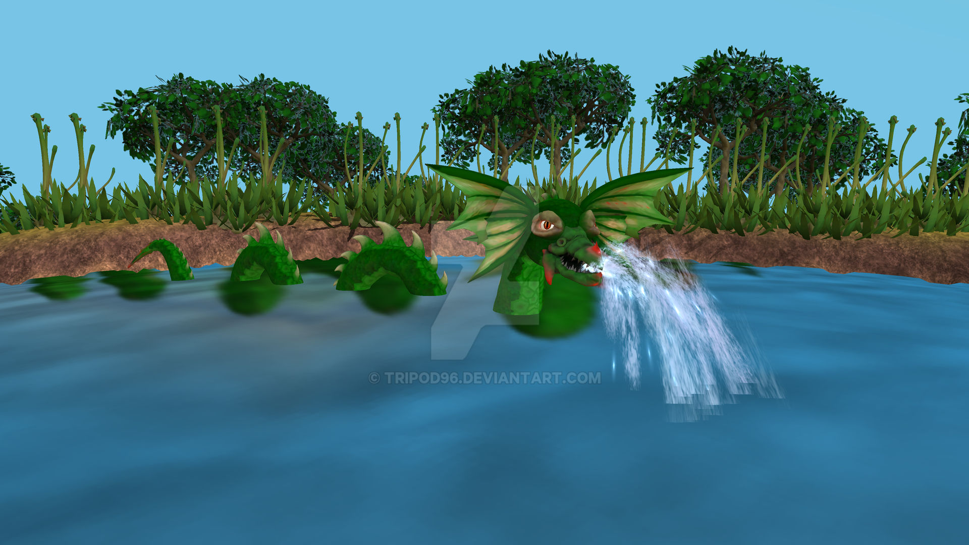 Bunyip Animation Primer plano del Bunyip - Spore by Tripod96 on DeviantArt