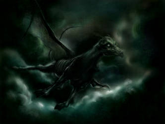 Skeleton Horse--Thestral by BSC90