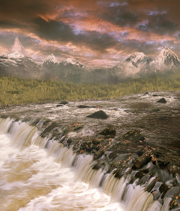 Mountain waterfall