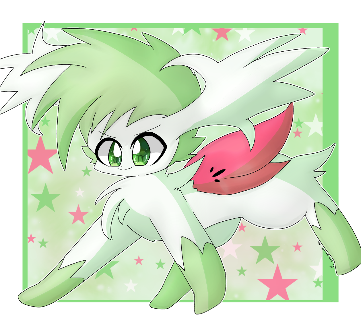 shaymin and shaymin (pokemon) drawn by ancesra