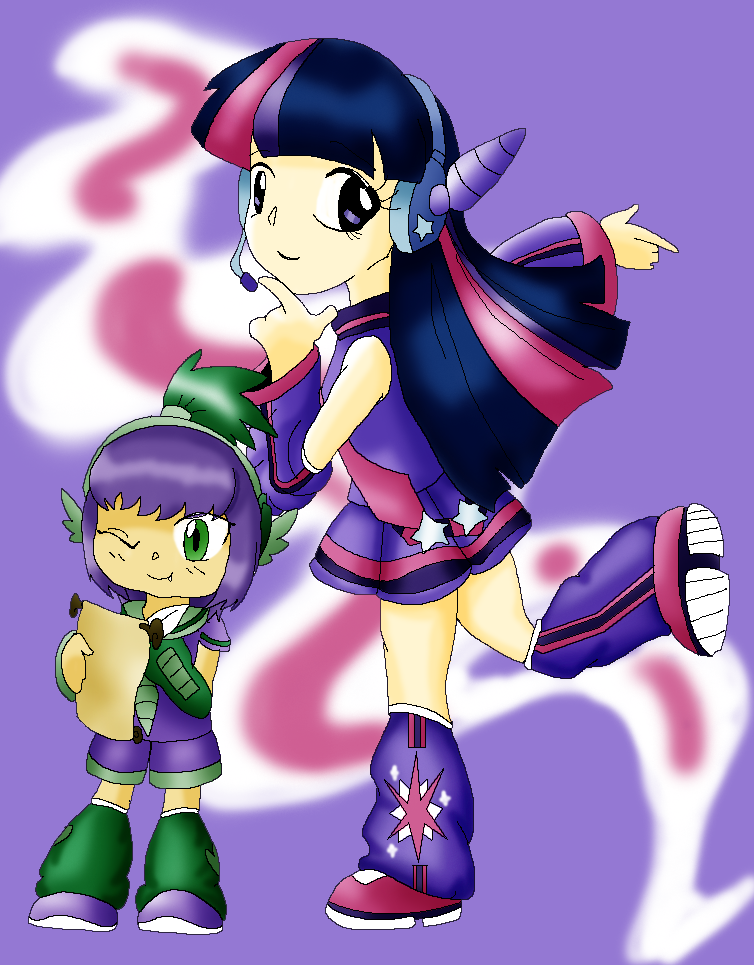 Twilight Sparkle and Spike on Vocaloid