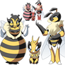 Bee fakemon.: Bebee - Lordrone - Beelady