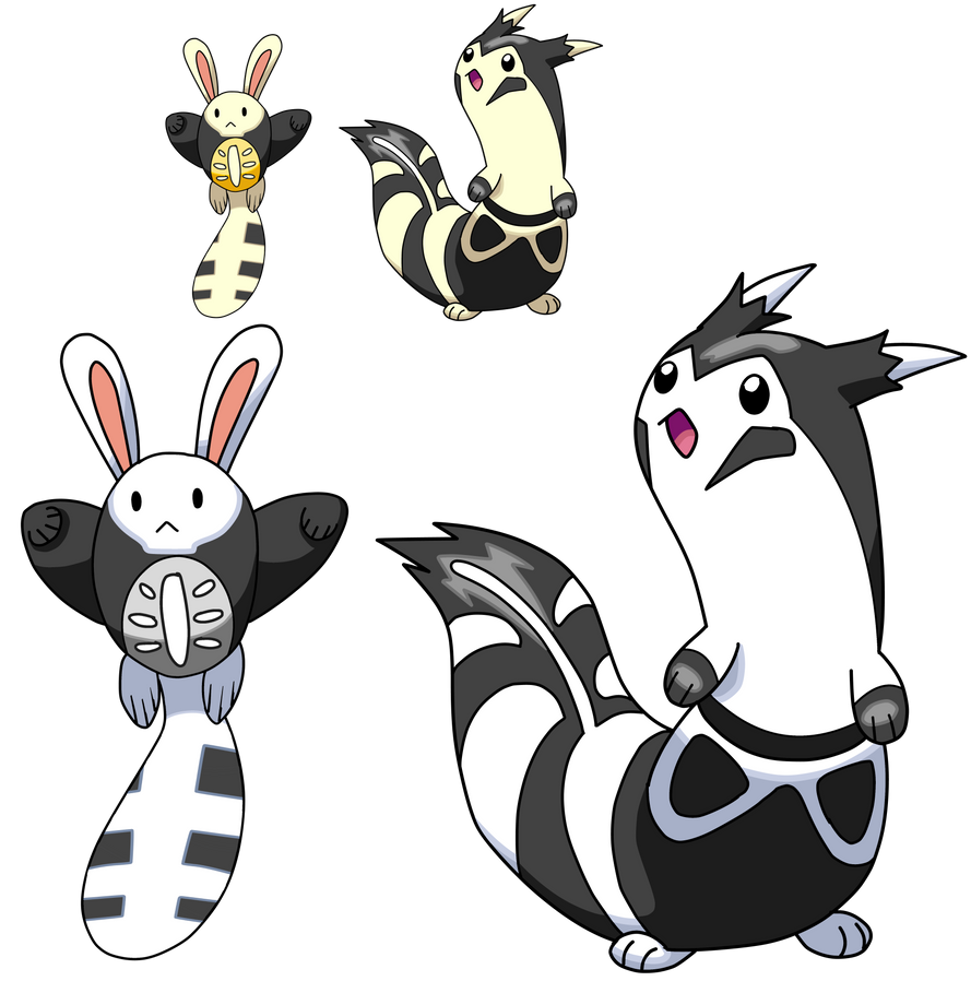 Sentret Evolution Form Regional form.: Sentret - Furret by Carol-aredesu on DeviantArt