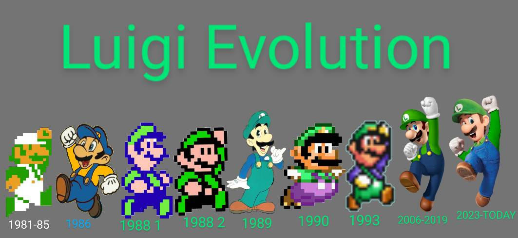 Luigi Mario Evolution by Nicholasblasi on DeviantArt