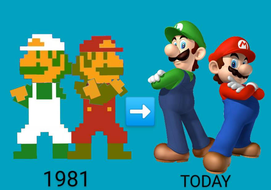 Luigi Super Mario Bros. 1981/1985 by Nicholasblasi on DeviantArt