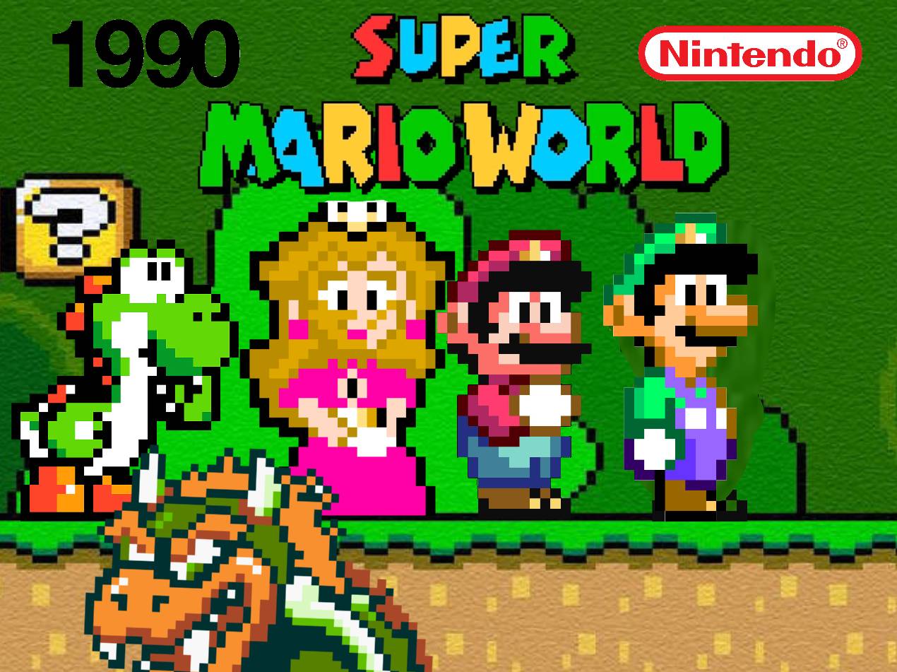 SUPER MARIO WORLD 1990 - JOGO COMPLETO!!! (SNES) 