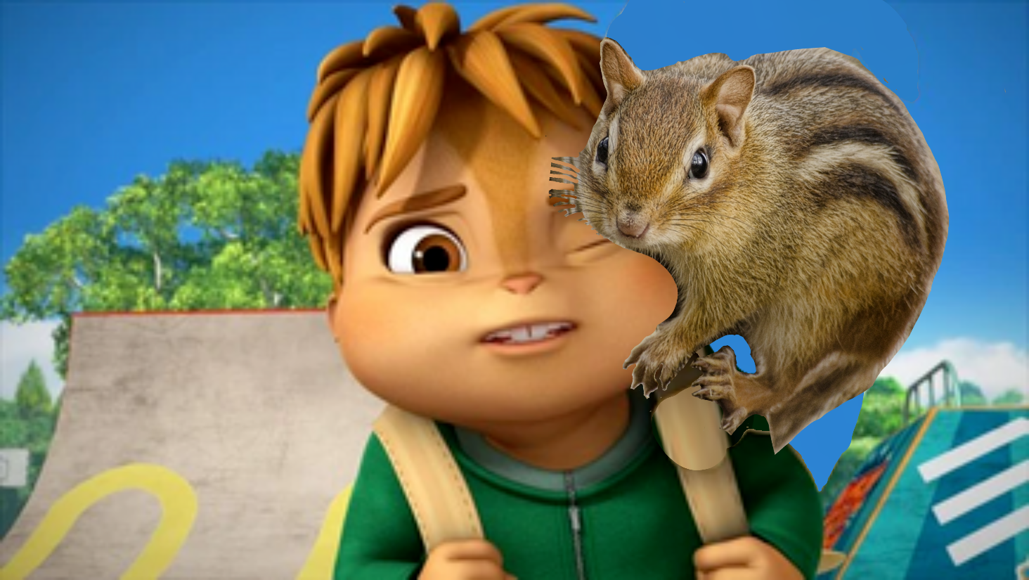 Toothless Chipmunk Theodore With a Real Chipmunk by Nicholasblasi on DeviantArt