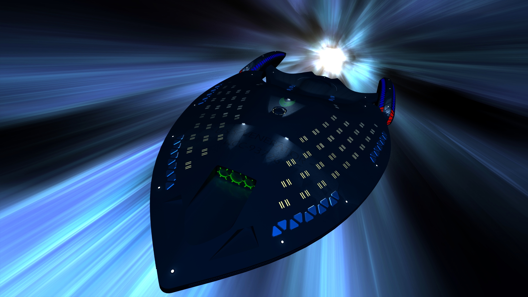 The USS Venerator in Slipstream