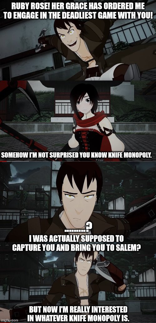 RWBY Knife Monopoly By CommissioneronHiatus On DeviantArt rwby-knife-monopoly-by-commissioneronhiatus-on-deviantart