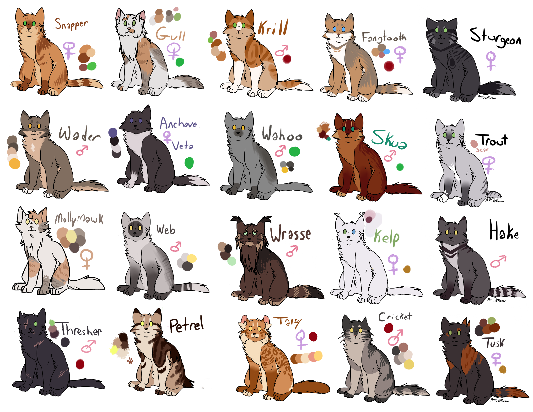 WLB simple refs by ArualMeow on DeviantArt