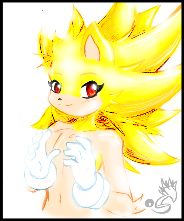 Senpai-Star on X: Starallies Hyper Sonic Based off of Sonic 2's Super Sonic  Concept Art. Since it fits the Hyper Form Better. I think I did a bit too  much and may