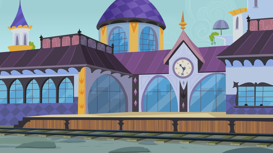 Canterlot Train Station by CloudshadeZer0