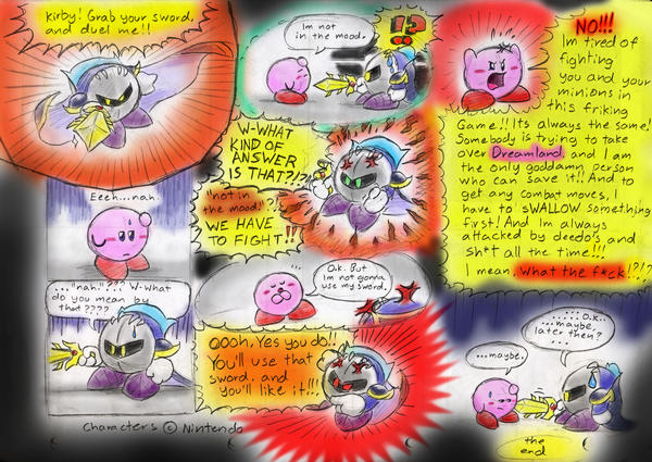 Kirby and Metaknight Comic XD by Mickeymonster on DeviantArt