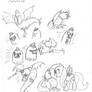 MLP FiM Cockatrice sketches