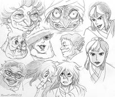 Ghibli villains-ish?? (style study)
