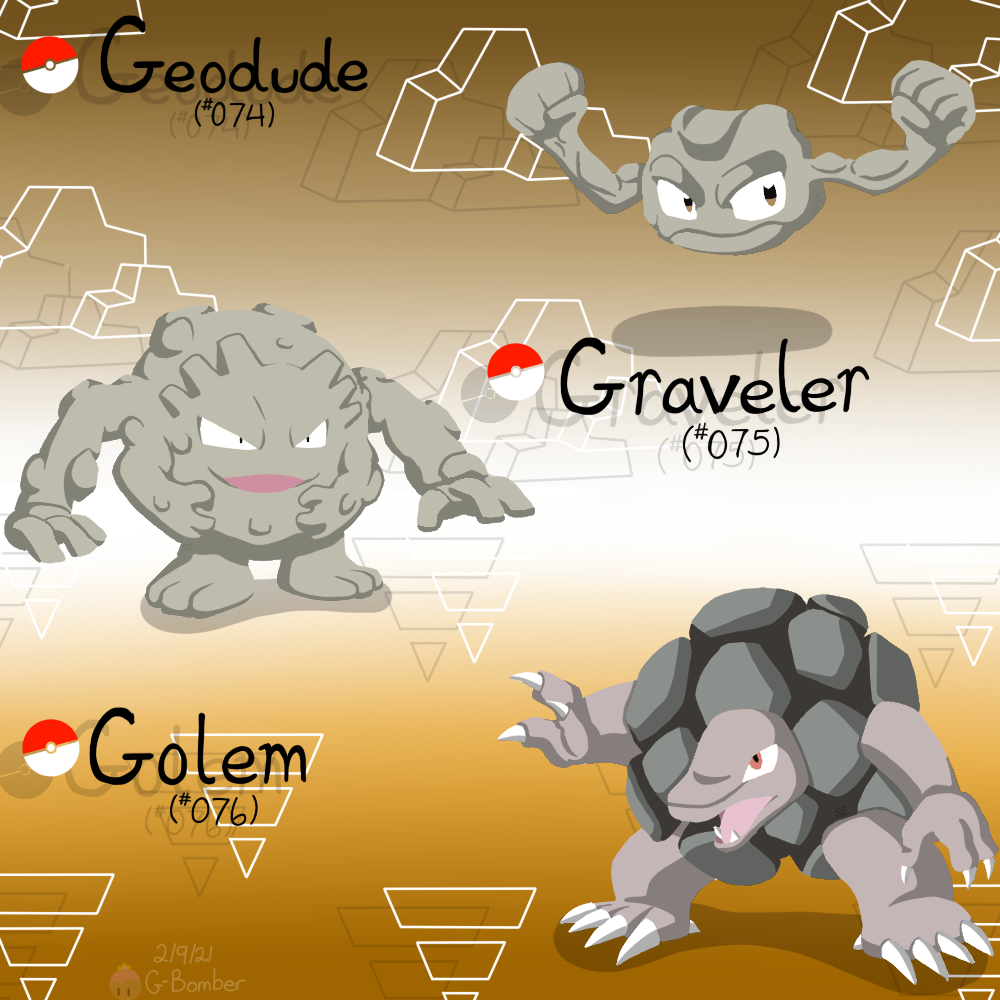 Stumpy Rock The Geodude Line by G-Bomber on DeviantArt