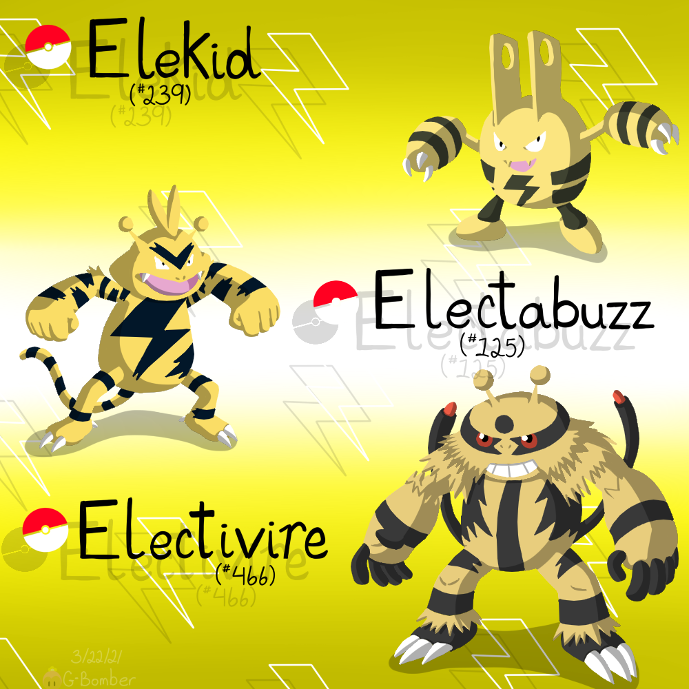 Elekid Background The Elekid Line by G-Bomber on DeviantArt