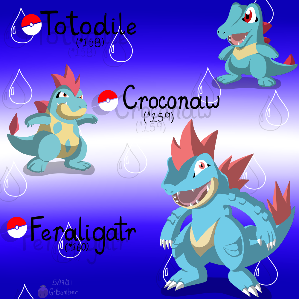 The Totodile Line By G Bomber On Deviantart The Totodile Line By G Bomber On Deviantart