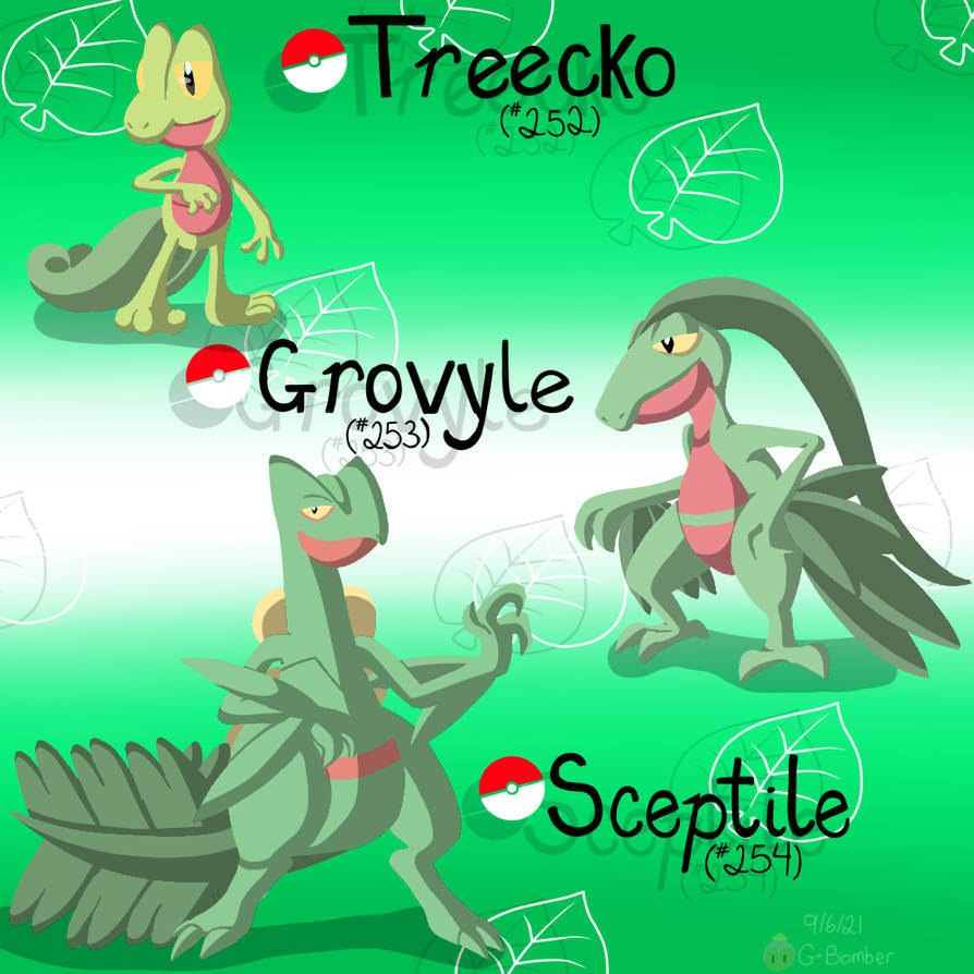 The Treecko Line by G-Bomber on DeviantArt