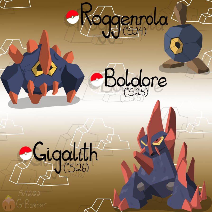 The Roggenrola Line By G Bomber On DeviantArt the-roggenrola-line-by-g-bomber-on-deviantart
