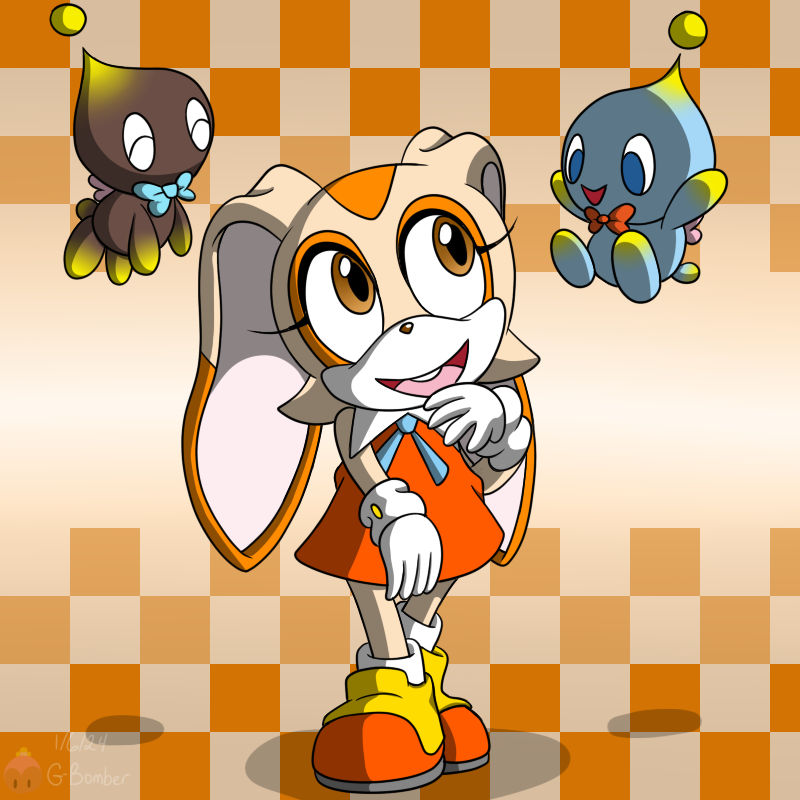 Cream the Rabbit, Cheese and Chocola by G-Bomber on DeviantArt