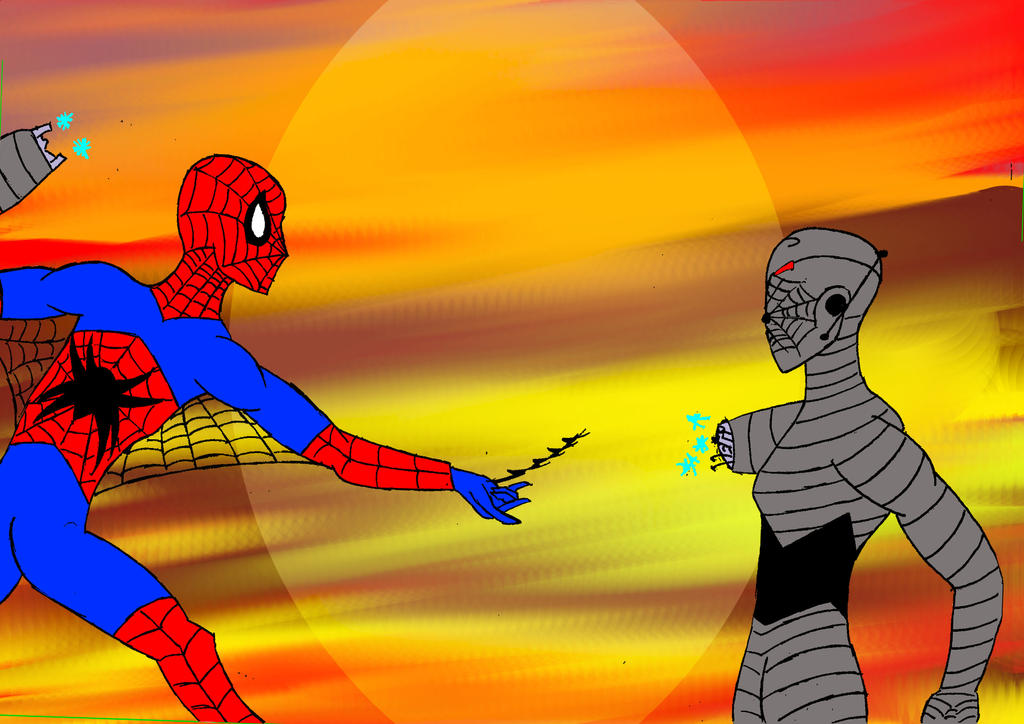 Spider-Man vs Ultron by LoTexArt on DeviantArt