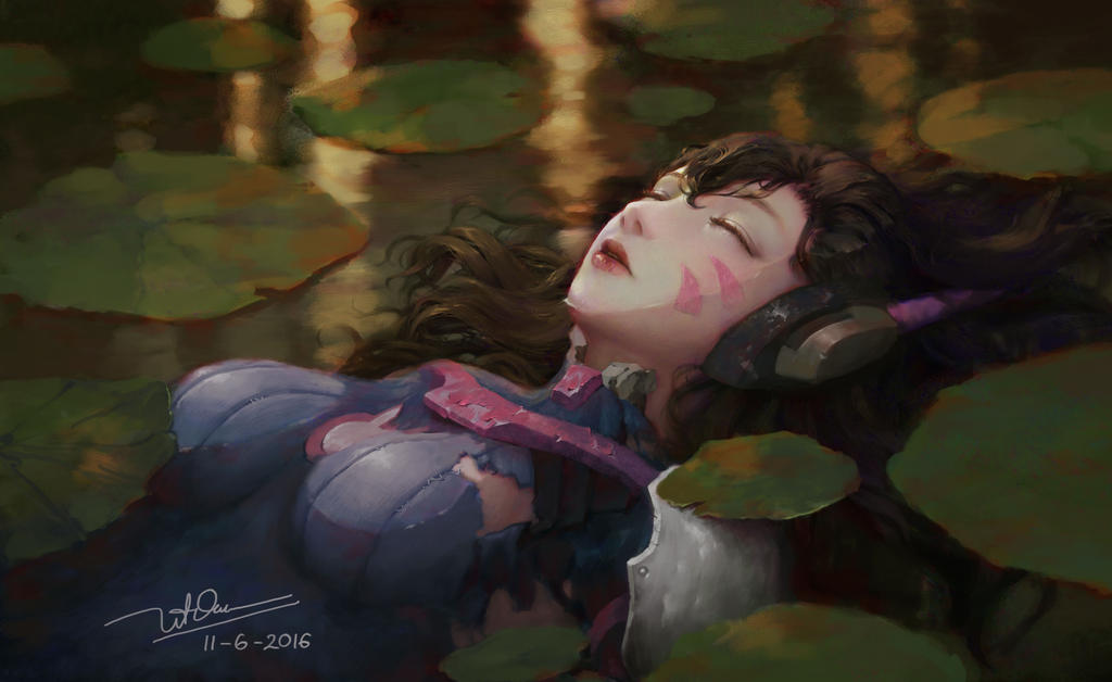 D.VA overwatch fanart by letrongdao