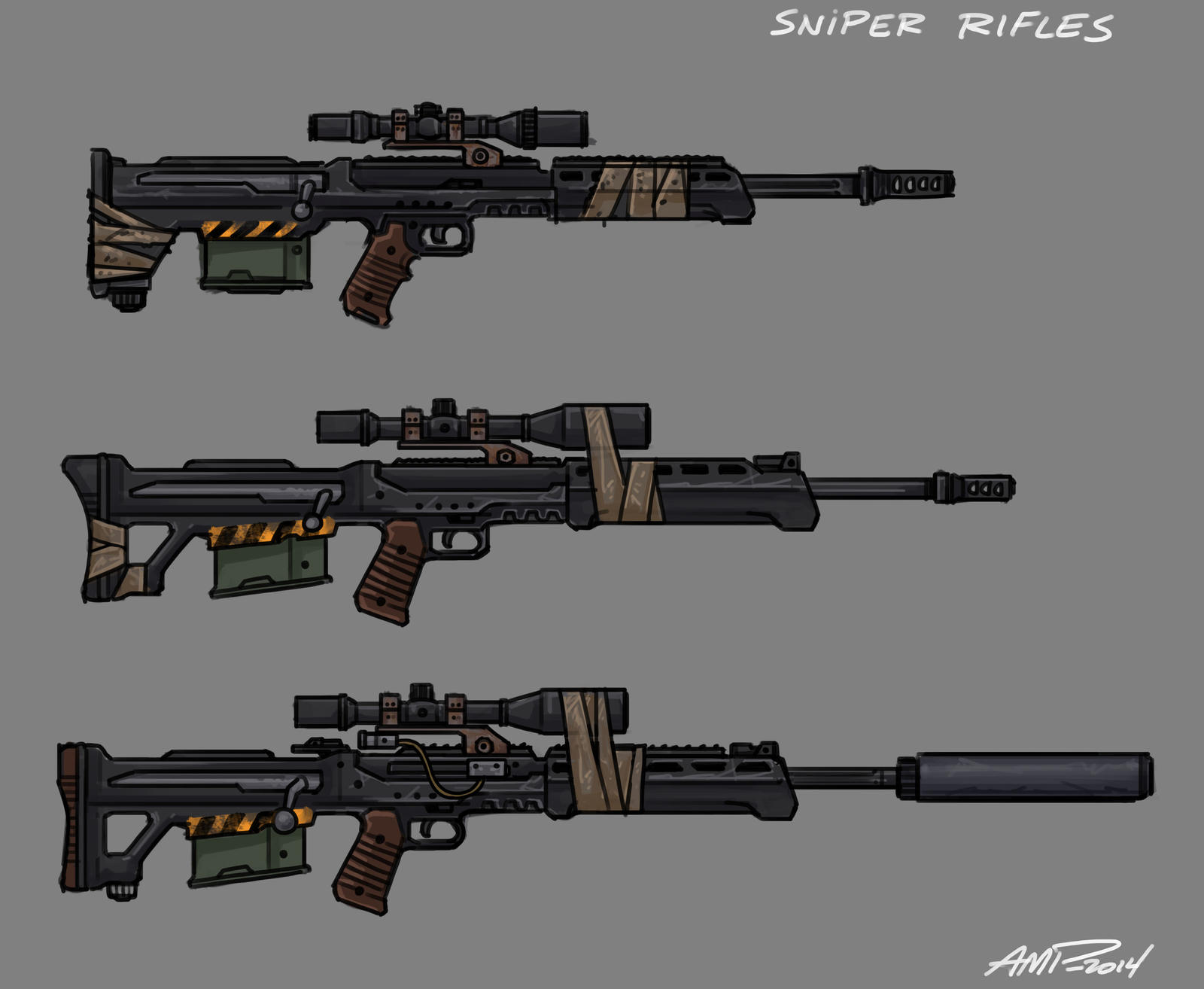 Sniper Rifles by WriteNRun on DeviantArt