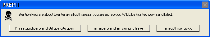 My Error Message to preps