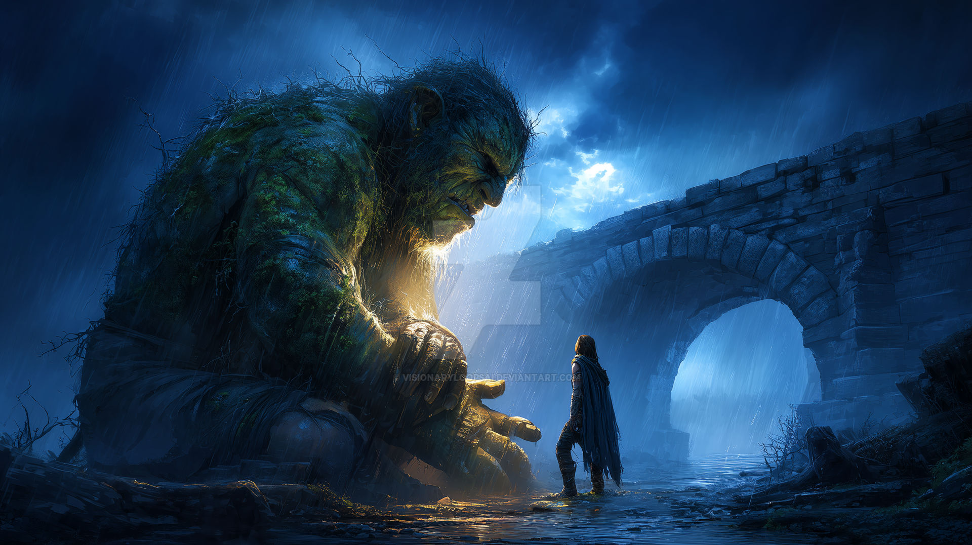 Stone Keep Deviantart The Stone Bridge Keeper by VisionaryLoopsAI on DeviantArt