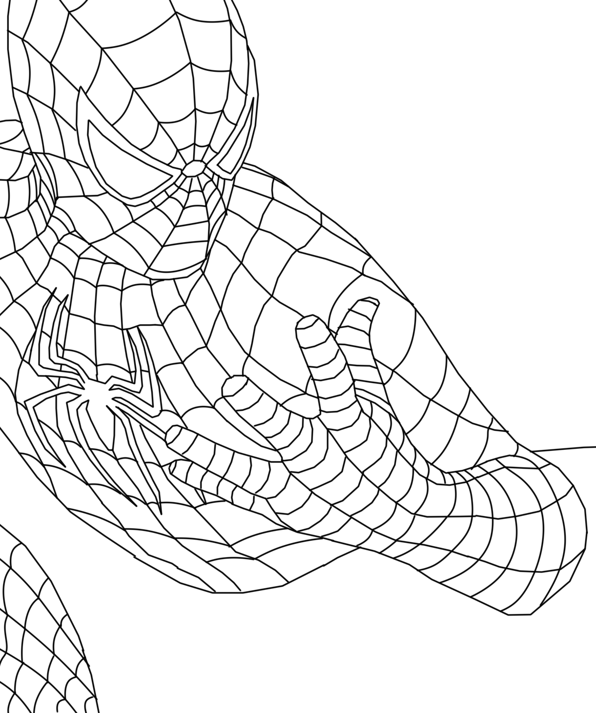 spider man lineart by nakajimaarts on DeviantArt
