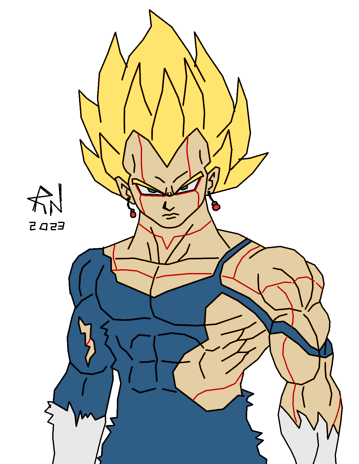 COMO DESENHAR O VEGETA DRAGON BALL - DRAWING VEGETA em 2023