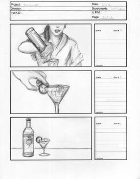 Storyboards for Smirnoff Commercial 2