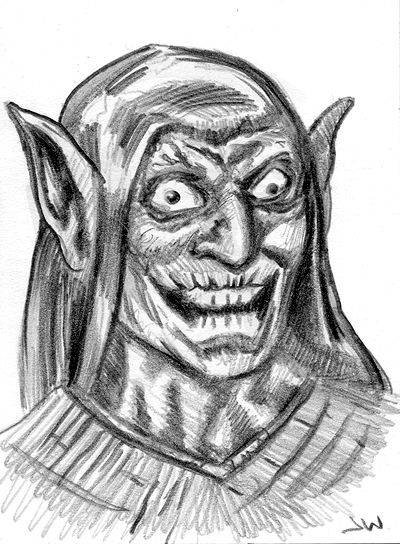 Green-Goblin Sketch Card ACEO