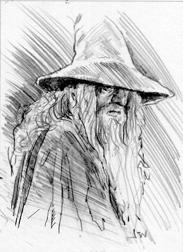 Gandalf Lord of the Rings Sketch Card