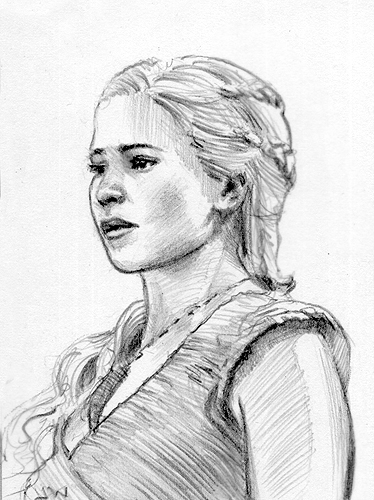 Daenerys Game of Thrones Sketch Card