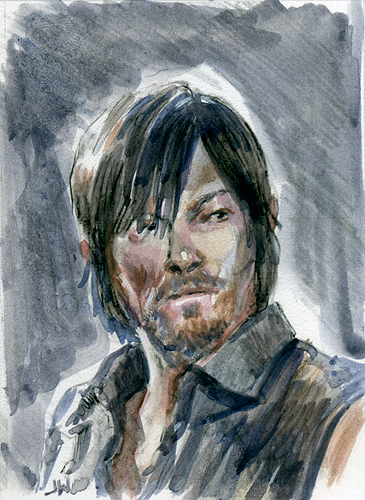 Daryl The Walking Dead Sketch Card