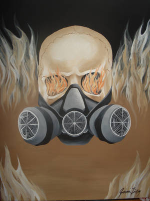 Skull with Paint Respirator