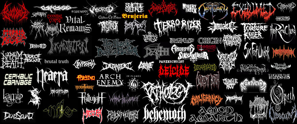 Найти металл группы. Названия дет метал групп. Названия Death Metal групп. Лого ДЭТ метал групп. Логотип дет метал групп.