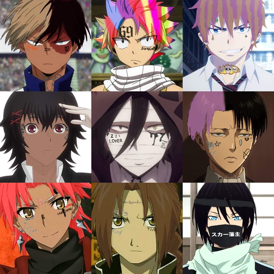 anime characters as rappers by hicbar