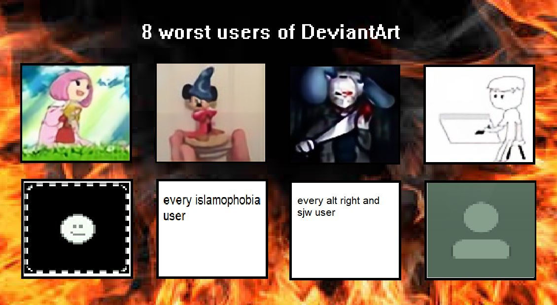 My top 8 worst deviant users part 2 by hicbar on DeviantArt