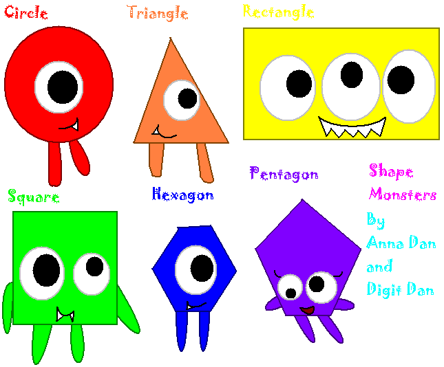 Shape Monster Examples Shape Monsters by DigitAmberGold on DeviantArt