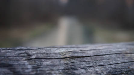 Wooden railing.