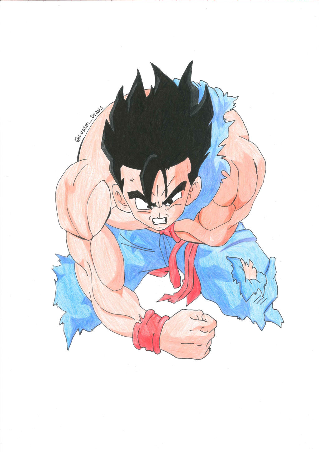 Gohan Writing Gohan by LudsmDraws on DeviantArt