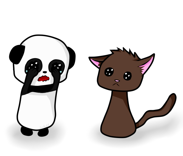 panda and cat by griellaanime on deviantart